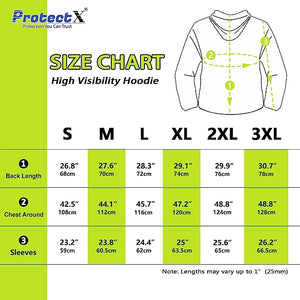 ProtectX 2-Pack Neon Green High Visibility Lightweight Long Sleeve Hoodie, UPF 50+ Sun Protection T Shirts, SPF Outdoor UV Shirt