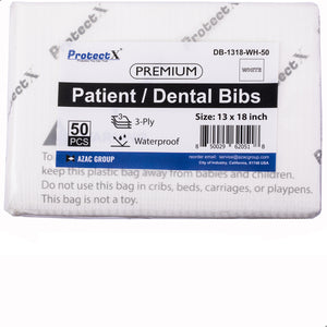Disposable Dental Bibs Napkin 50Pcs White - AZAC Group