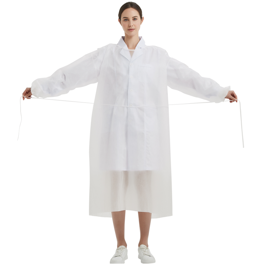 Disposable Breathable Polypropylene Isolation Gown White - AZAC Group