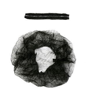 Disposable Bouffant Cap (Hair Net) 24" - Black - AZAC Group