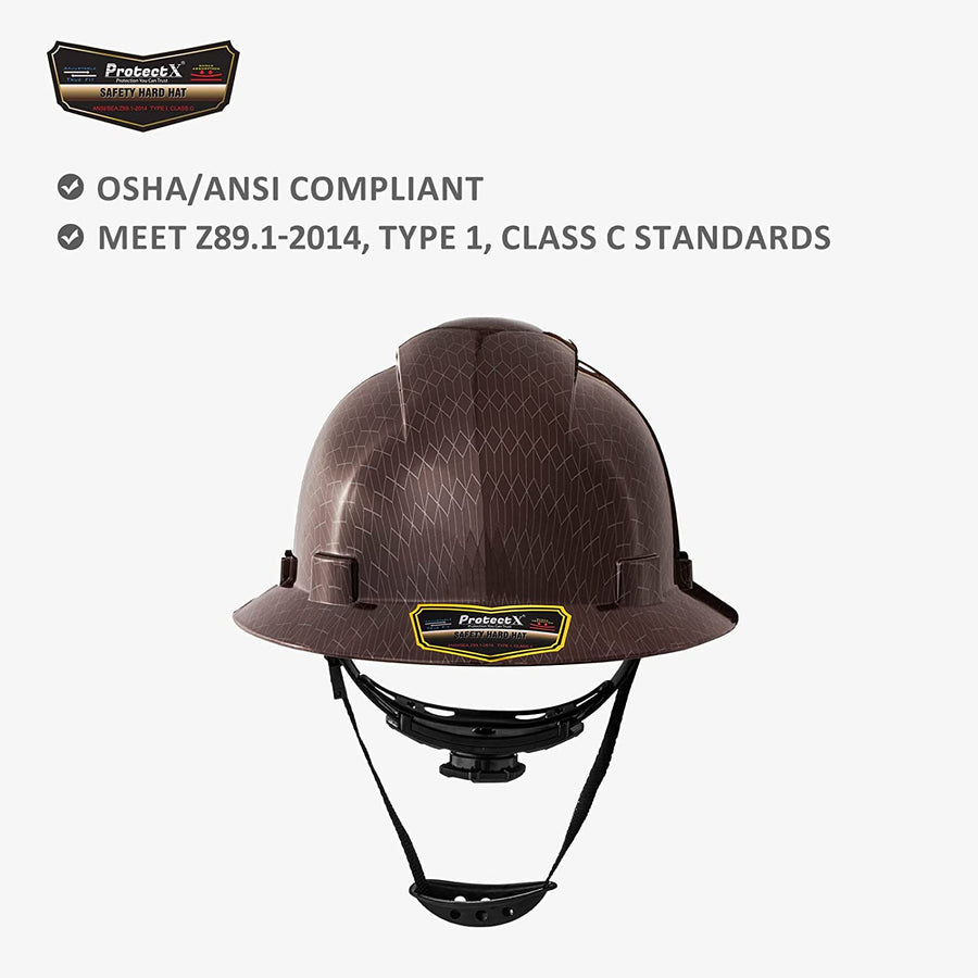 ProtectX Premium Brown Color Full Brim Hard Hat, Cascos De Construccio –  AZAC Group