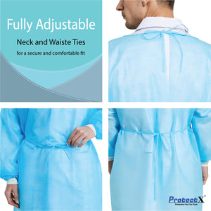 Disposable Breathable Polypropylene Isolation Gown Blue - AZAC Group