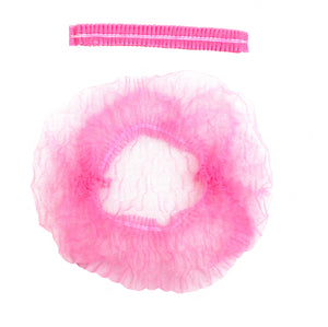 Disposable Bouffant Cap (Hair Net) 21" - Pink - AZAC Group
