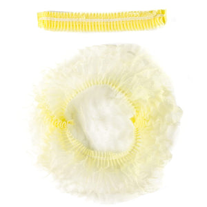 Disposable Bouffant Cap (Hair Net) 21" - Yellow - AZAC Group